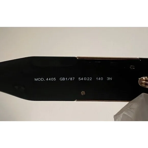Versace VE4405 GB1/87 Black Authentic Rectangle Women's Sunglasses 54-22 140 New